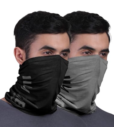 FREECULTR Unisex Bamboo Bandana, Anti Microbial Super Soft & Comfort Fit, Breathable Multipurpose Headband, Face Mask for Dust Protection and Sun - Printed Pack of 2-Black,Charcoal FREECULTR Unisex Bamboo Bandana, Anti Microbial Super Soft & Comfort Fit, Breathable Multipurpose Headband, Face Mask for Dust Protection and Sun - Printed Pack of 2-Black,Charcoal