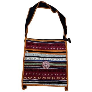 Brown Premium Cotton Handmade Shoulder Bag For Women