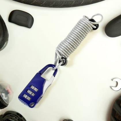 Anti-theft Dial Lock, Padlock, 3-Digit, Built-In Wire (1 Pc)