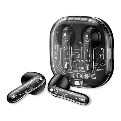Walta Elite Smash True Wireless Ear Earbuds with Mic, Playback:Upto 40hr, IPx5 Rating- Black