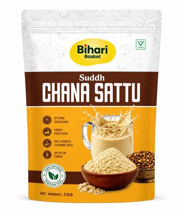 Shudh Chana Sattu (Roasted Gram Flour) -1 Kg -Bihari Basket