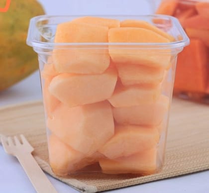 Fresh Muskmelon Chunks - Taaza Kharbooja Tukde 400gm