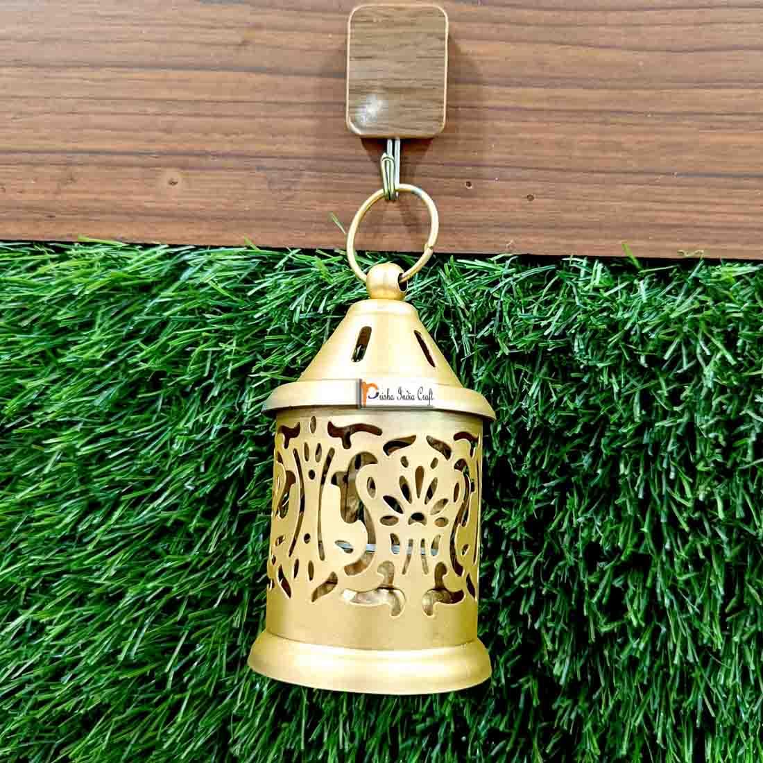 Antique Metal Hanging Tealight Holder/Lantern