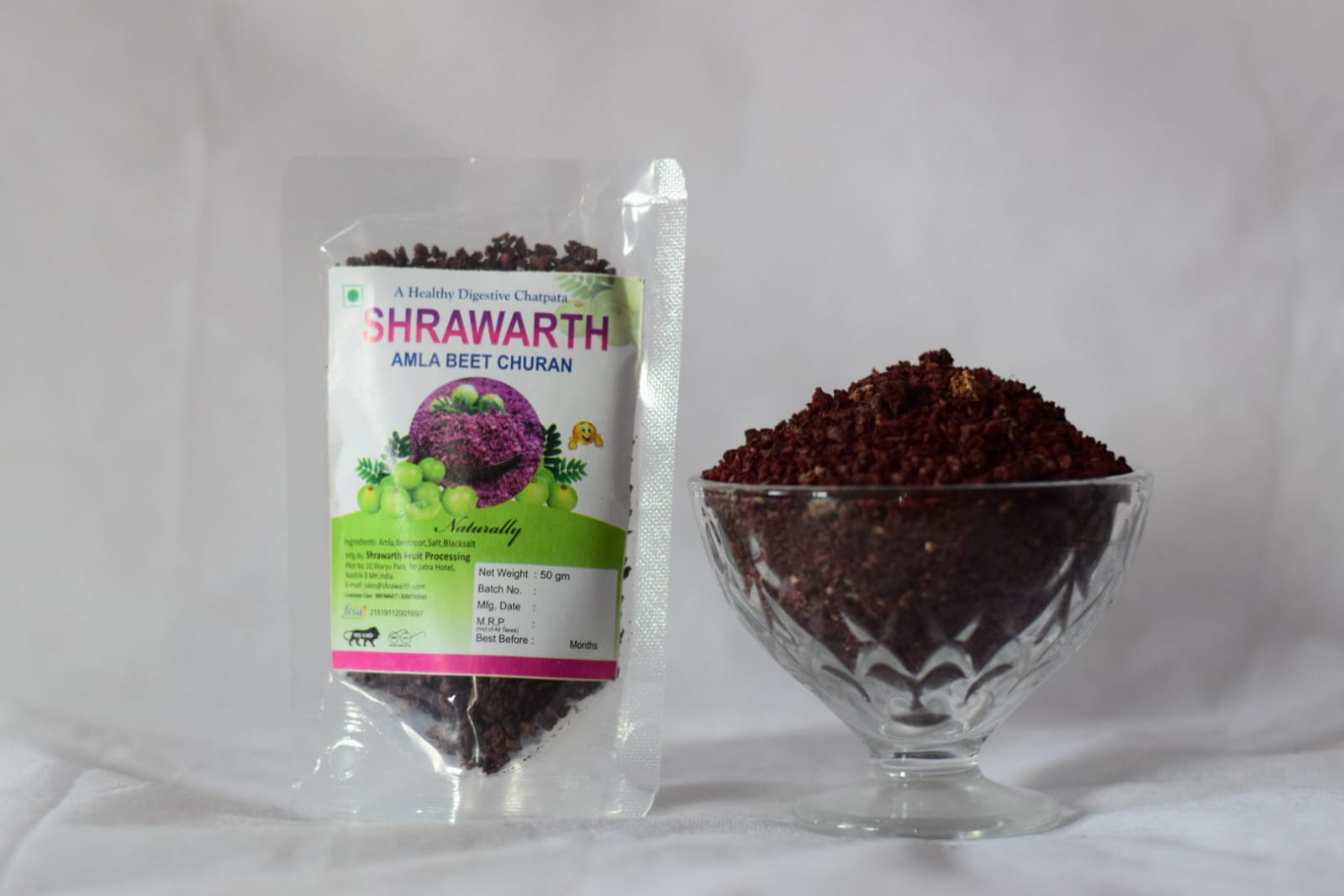Shrawarth Fruit Processing Amla Beet Churan | 1000g | Tangy Digestive Churan with Amla