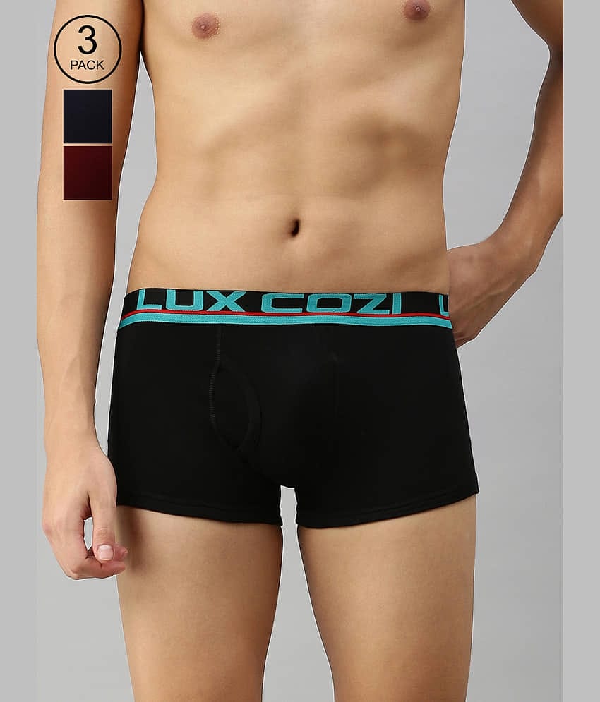 Pack of 3 Lux Cozi - Multicolor Xylo Trunk Cotton Men's Trunks