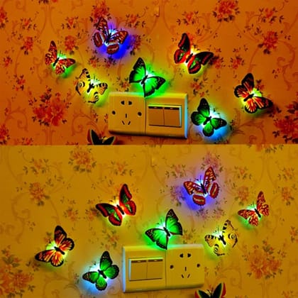 The Butterfly 3D Night Lamp Comes with 3D Illusion Design Suitable for Drawing Room, Lobby ( 3 Pcs ) The Butterfly 3D Night Lamp Comes with 3D Illusion Design Suitable for Drawing Room, Lobby ( 3 Pcs )