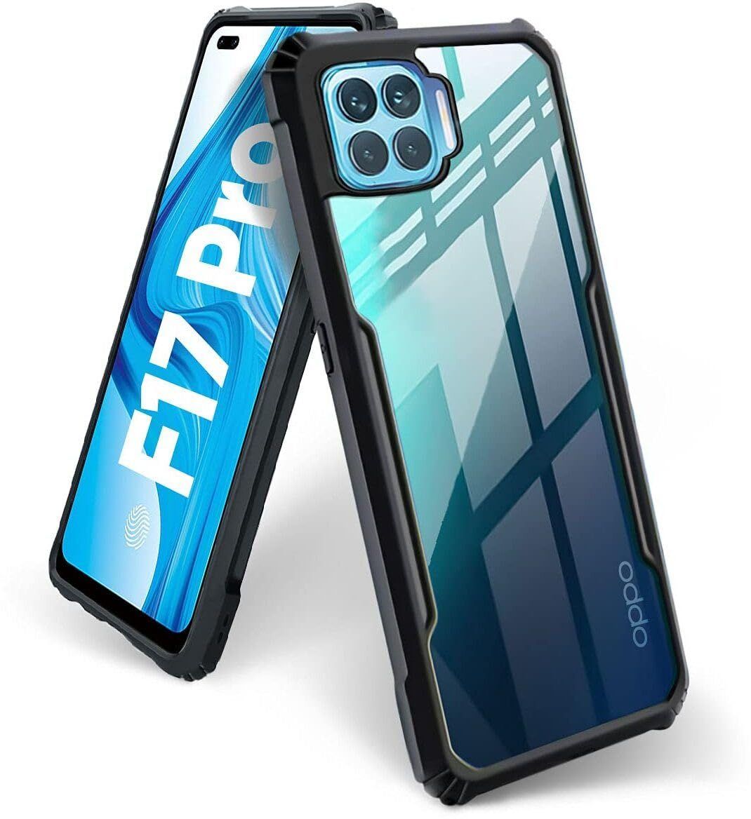 PLUGTECH Slim Shockproof Case | Matte Black Soft | Drop Protection | Precise Cutouts | Premium Mobile Cover for Oppo F17 Pro