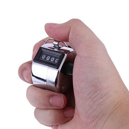 DHRUVINSRI 4-Digit Handheld Tally Counter Clicker – Portable, Easy-to-Use Number Counter for Accurate Tracking in Events, Sports, Inventory, and More
