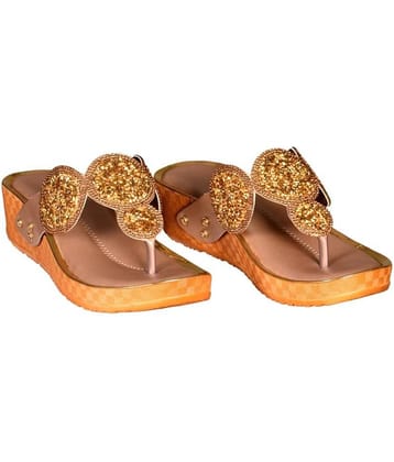 Footprints - Gold Women's Slip On Heels