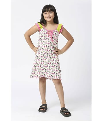 Sini Mini Cotton Frock For Girls ( Pack of 1 , Pink )
