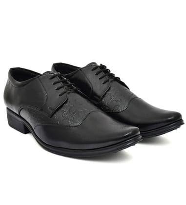 Mens Faux Leather Formal Shoes Size 9 (Black)