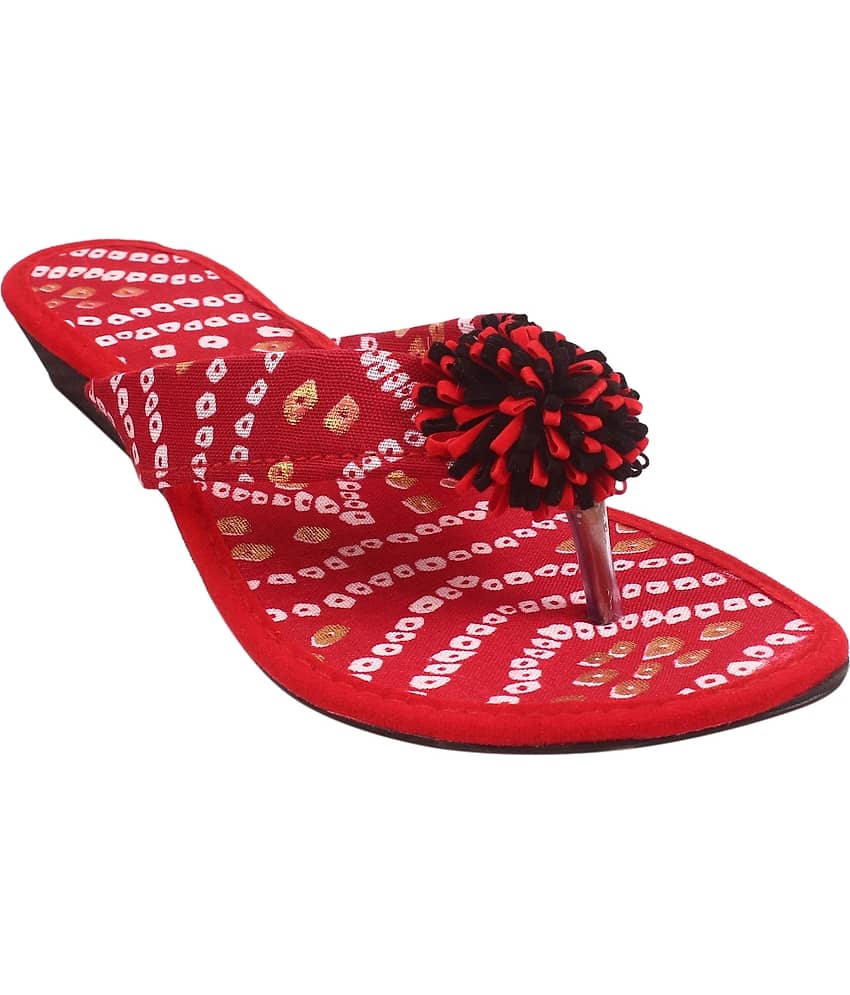 Apratim - Red Women's Kolhapuris