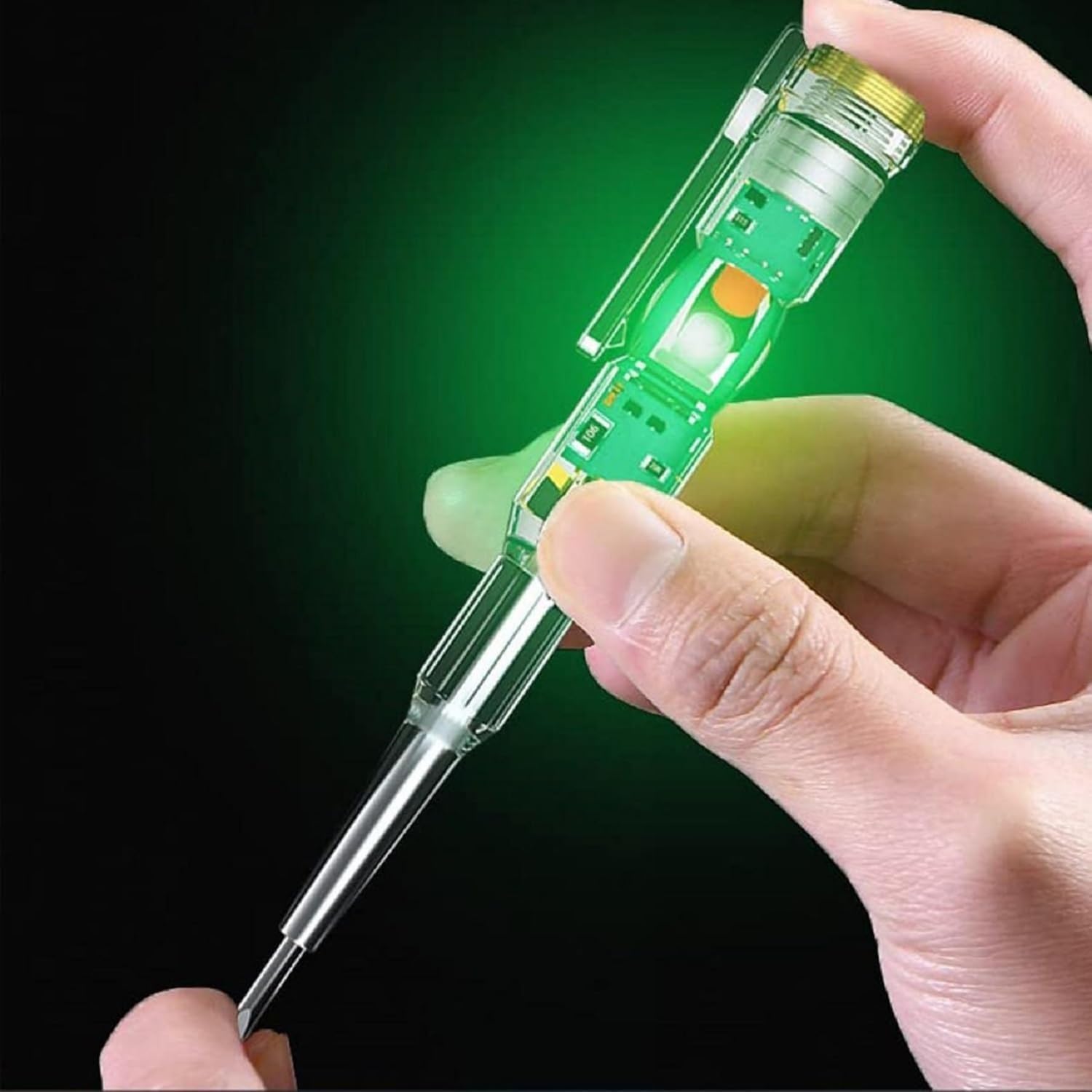 High-Brightness Intelligent Voltage Tester Pen, Multi-function LED Test Pen with Screwdriver for Electric Power Testing, Voltage Tester Detector, 1 peace
