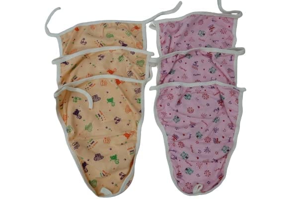 FAIRBIZPS Soft Cotton Baby Langot Cloth Diapers Washable Skin Friendly Baby Langot Reusable Cloth Nappies - Set of 6