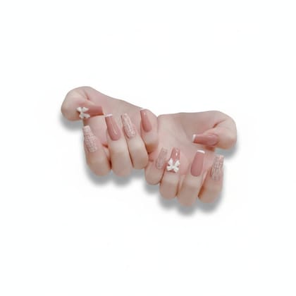 Luxury Bow Accented Press-On Nail Set