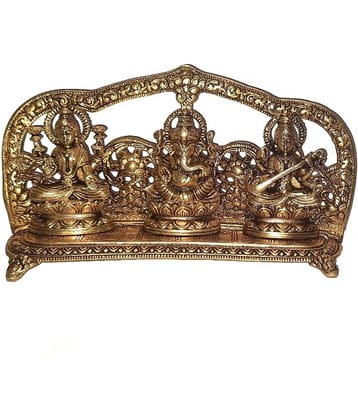 Spherulemuster - Lakshmi Ganesha Saraswati Aluminium Idol