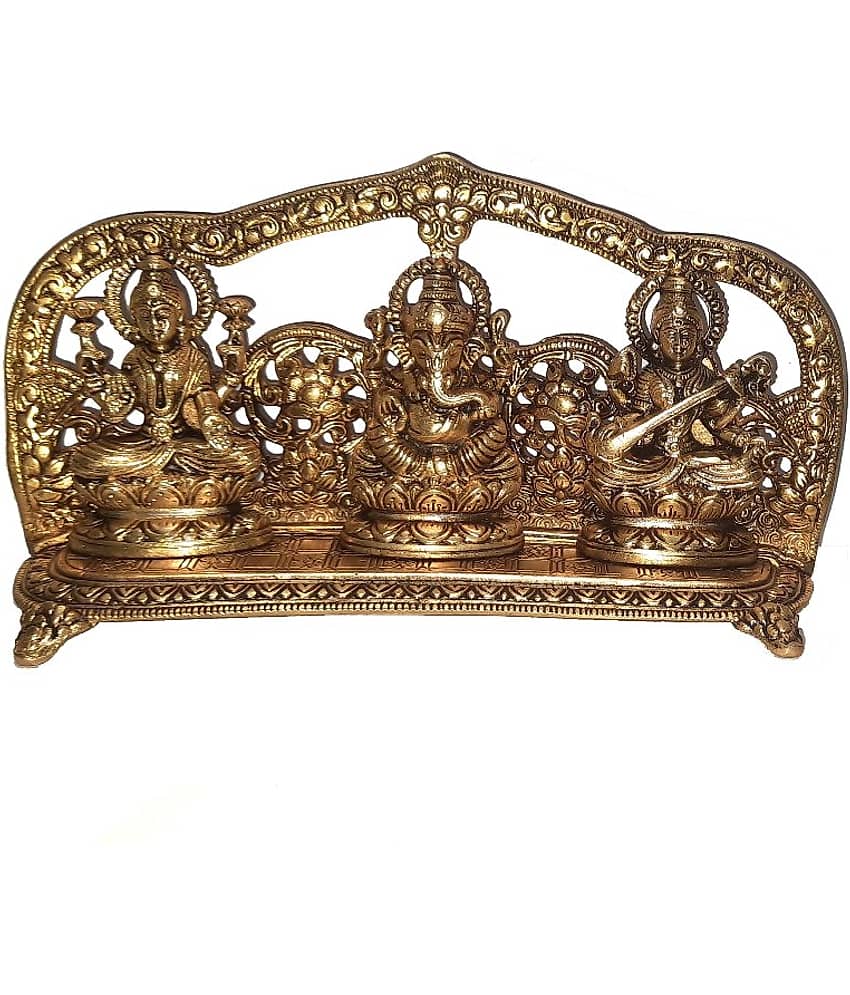 Spherulemuster - Lakshmi Ganesha Saraswati Aluminium Idol