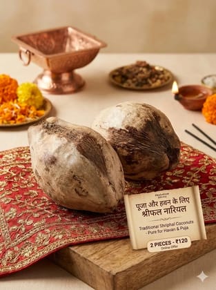 Shriphal Nariyal for Pooja and Hawan 2 nariyals