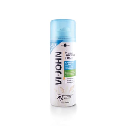 VI-JOHN Calming Aqua Shave Foam for Soothing Shave With Aloe vera & Oatmeal Protein (200 g) VI-JOHN Calming Aqua Shave Foam for Soothing Shave With Aloe vera & Oatmeal Protein (200 g)