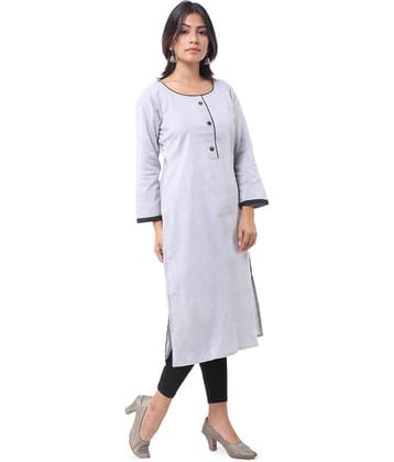 DESHBANDHU DBK - Grey Cotton Women's Straight Kurti