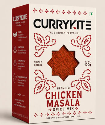 CurryKite Chicken Masala 100g  Rich, Aromatic and Delicious Chicken Recipes