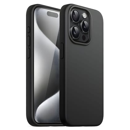 LIRAMARK Liquid Silicone Soft Back Cover Case for iPhone 15 Pro (6.1 inch)