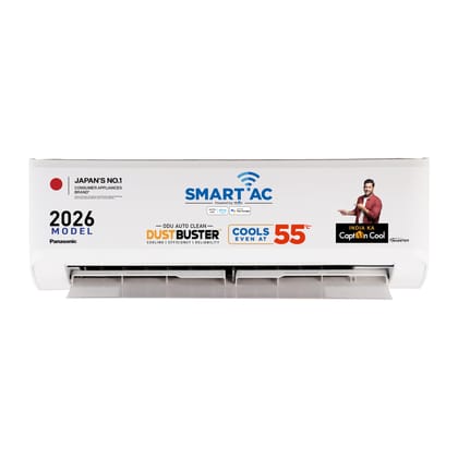 Panasonic 1.0 Ton 5 Star Premium Wi-Fi Inverter Smart Split AC (Matter/MirAIe, AI, DustBuster, 55C Oper., Copper Condenser, 8in1 Convertible, 4-Way, PM0.1 Filter, CS/CU-NU12BKY5W, 2026 Model, White) Panasonic 1.0 Ton 5 Star Premium Wi-Fi Inverter Smart S