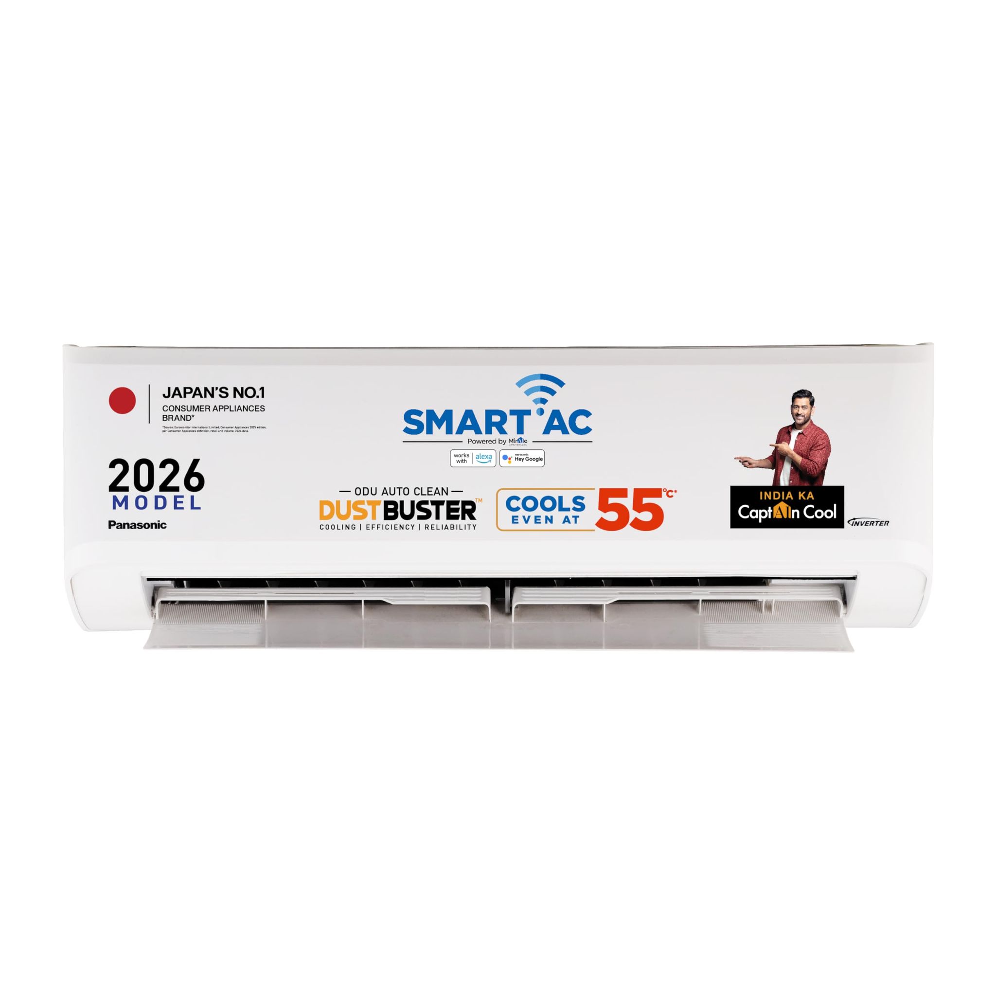 Panasonic 1.0 Ton 5 Star Premium Wi-Fi Inverter Smart Split AC (Matter/MirAIe, AI, DustBuster, 55C Oper., Copper Condenser, 8in1 Convertible, 4-Way, PM0.1 Filter, CS/CU-NU12BKY5W, 2026 Model, White) Panasonic 1.0 Ton 5 Star Premium Wi-Fi Inverter Smart S