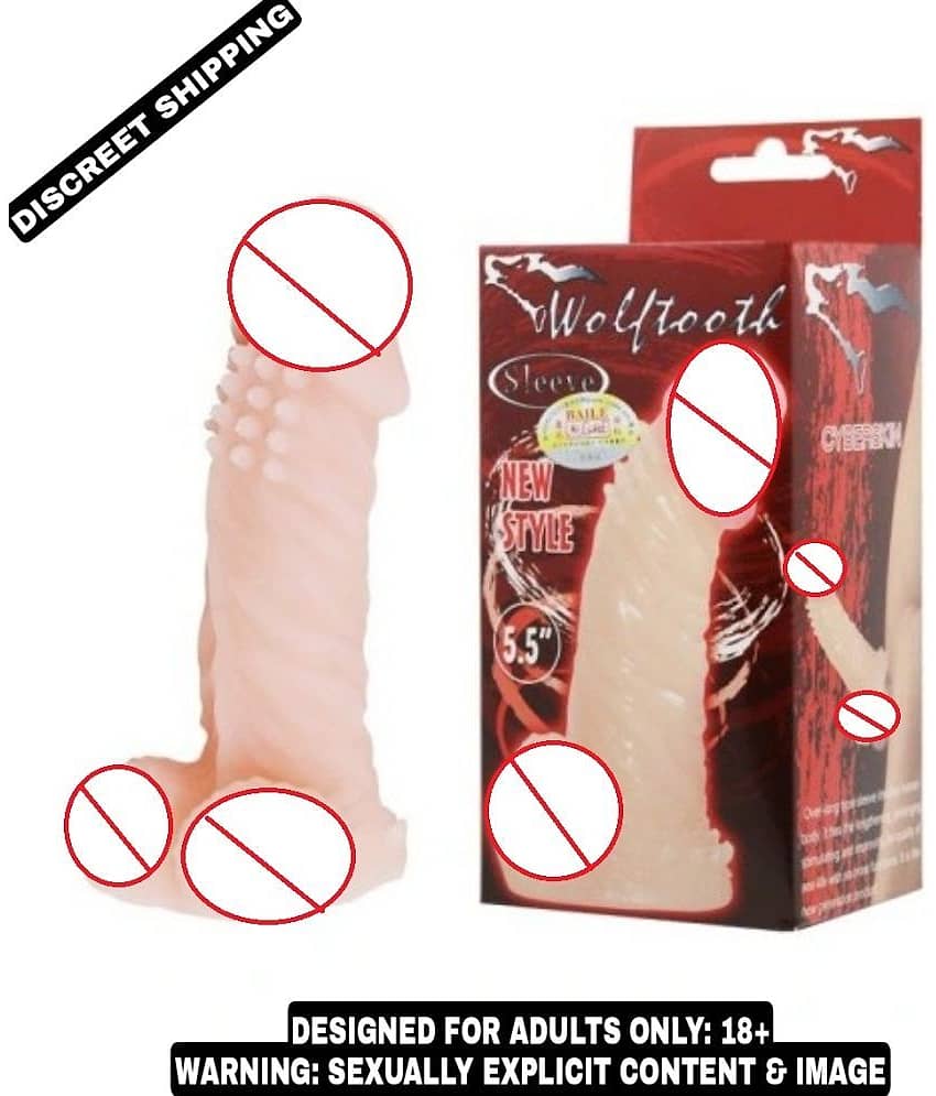 KAMAHOUSE  Baile 5.5 Wolftooth Cyber-skin Penis Sleeve Washable & Reusable Delay & Extra Time Penis Sleeve For Men