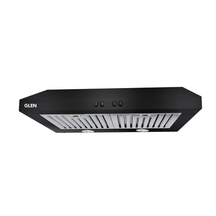 Straight Line Kitchen Chimney Push Button Baffle filters 60cm 1000 m3/h -Black (6001 BL PB)