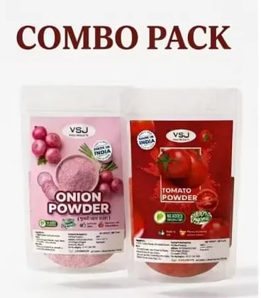 Tomato powder onion powder combo pack | ready to use | free from chemicals and no added colour | fresh and pure powders