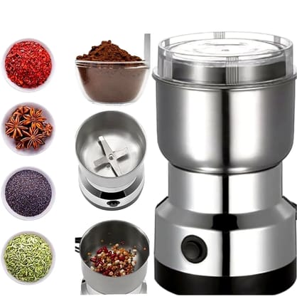 Efficient Stainless Steel Mini Electric Grinder for Coffee, Spices, Masala, Nuts & Grains by Ruhi Import Store Efficient Stainless Steel Mini Electric Grinder for Coffee, Spices, Masala, Nuts & Grains by Ruhi Import Store