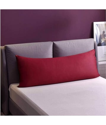 PINDIA Single Maroon Pillow Cover