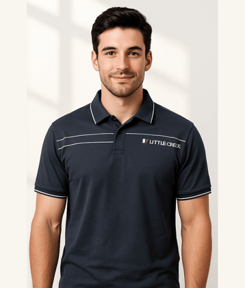 Dollar Men Cotton Regular Fit Printed Polo T Shirt ( Dark Grey )