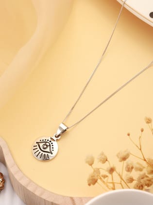 925 Sterling Silver Minimal Dailywear  Om Locket Pendant Necklace & Chain