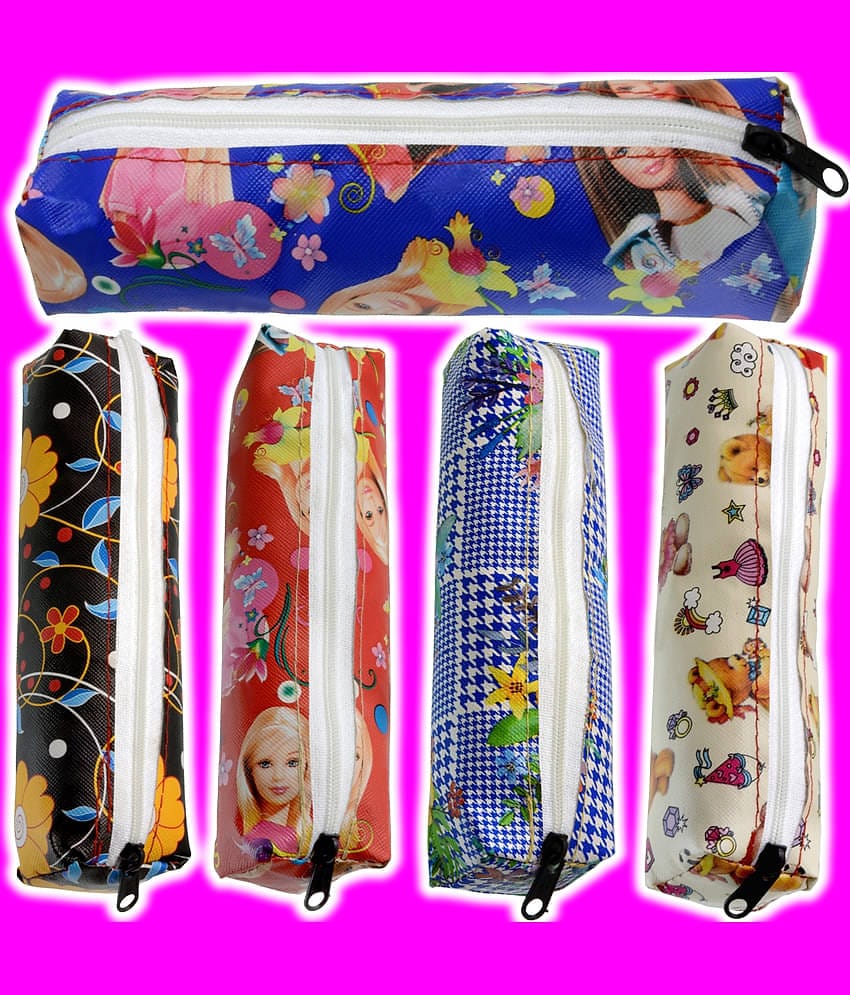 5 Pieces Pencil Box Pouch Cases (19X4X4 cm)