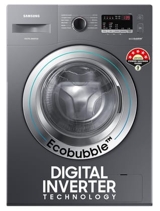Samsung 7 kg, 5 star, EcoBubble Technology, Hygiene Steam with Inbuilt Heater, Digital Inverter, Fully-Automatic Front Load Washing Machine (WW70R22EK0X/TL, INOX GRAY) Samsung 7 kg, 5 star, EcoBubble Technology, Hygiene Steam with Inbuilt Heater, Digital
