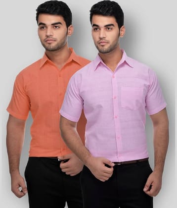 DESHBANDHU DBK - Multicolor Cotton Regular Fit Men's Formal Shirt (Pack of 2)
