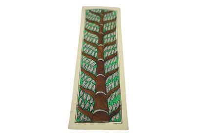 Handcrafted Madhubani Wall Hanging � Traditional Indian Folk Art on Fabric with Sun and Bird Design Handcrafted Madhubani Wall Hanging � Traditional Indian Folk Art on Fabric with Sun and Bird Design