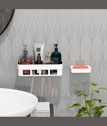 BLUE HOME AND KITCHEN Plastic Wall Hung Shelf