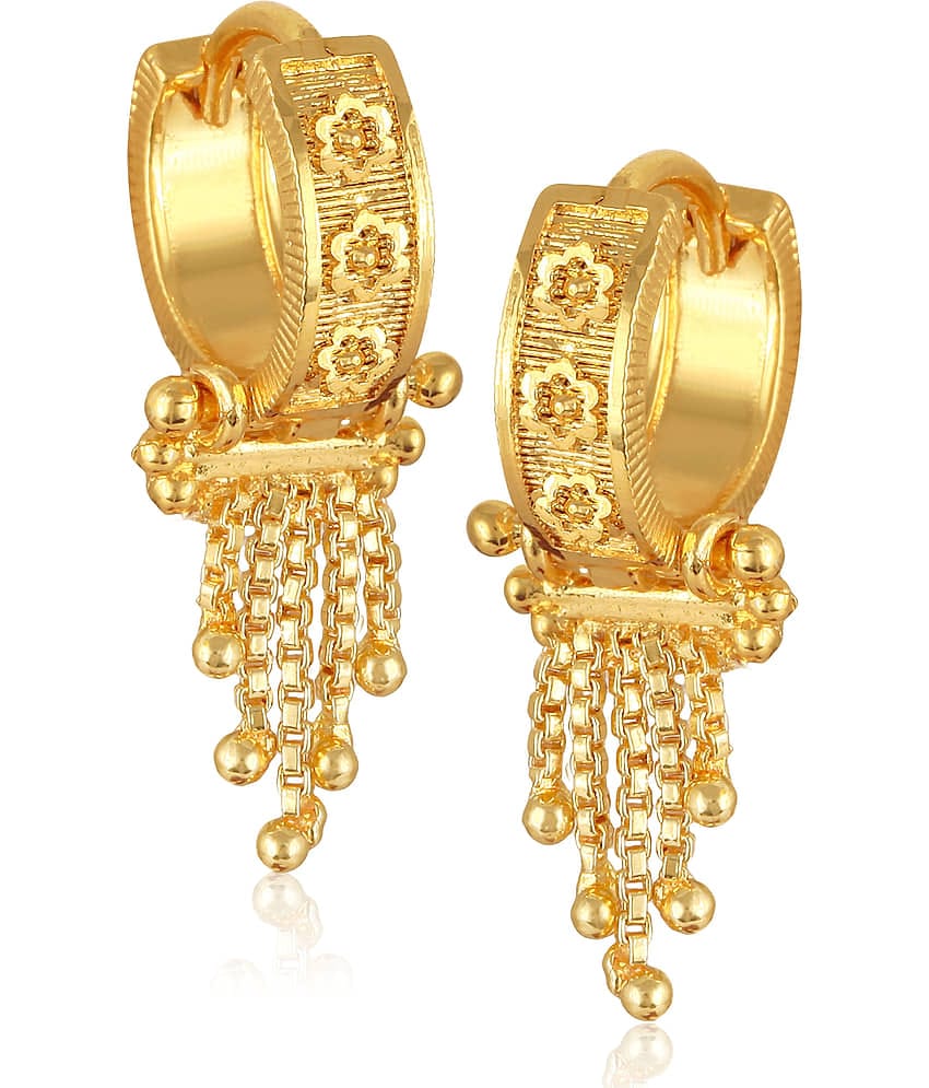 VIVASTRI Golden Bali Earrings ( Pack of 1 )