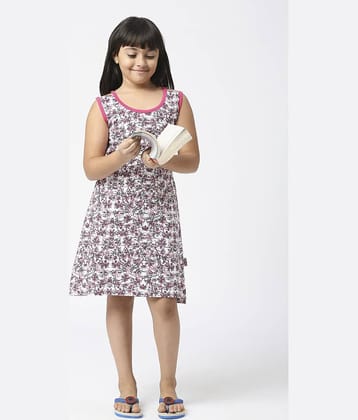 Sini Mini Cotton A-line Dress For Girls ( Pack of 1 , Light Pink )