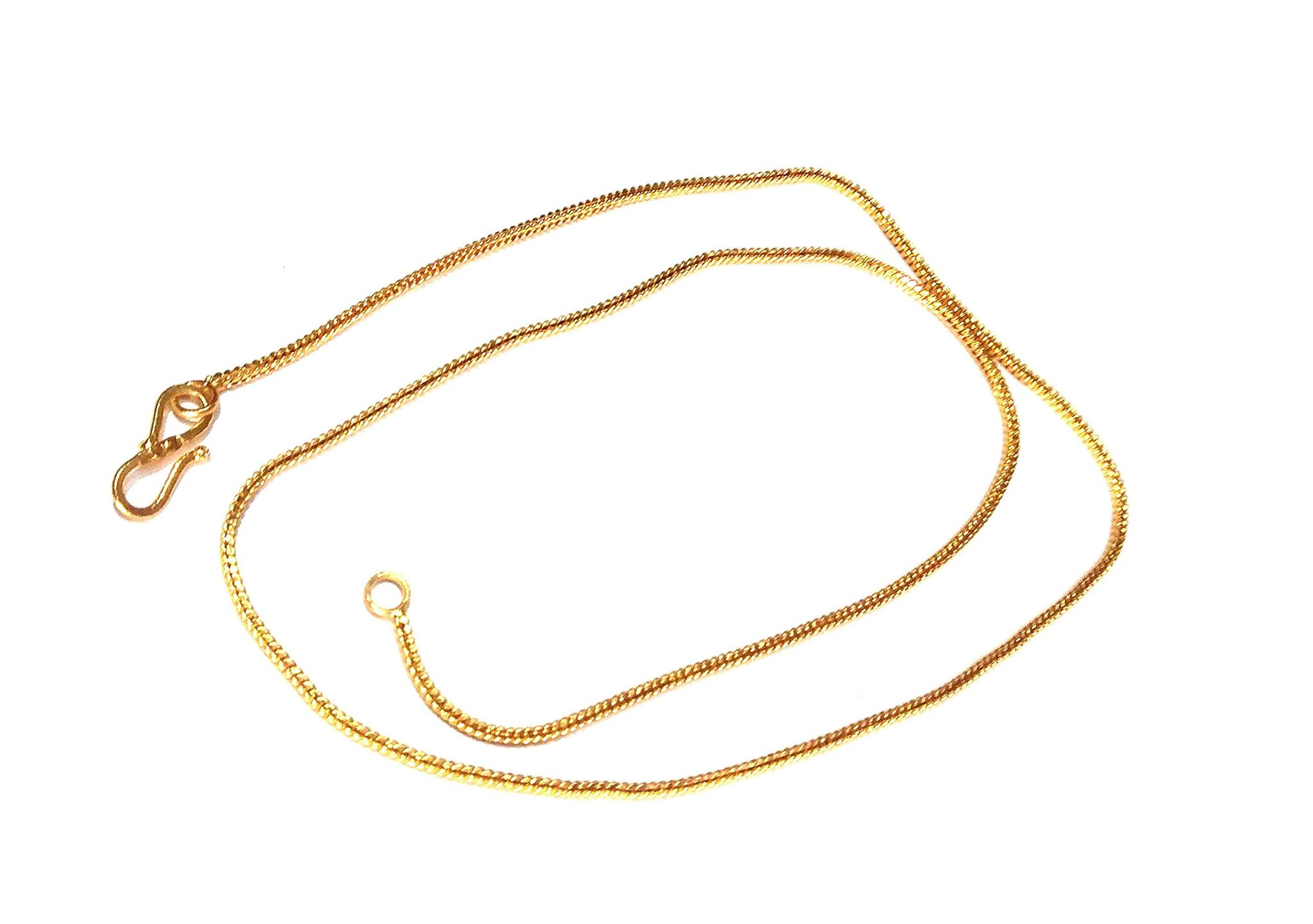 Gold Plated Chain for Men and Women, Size - 26 cm