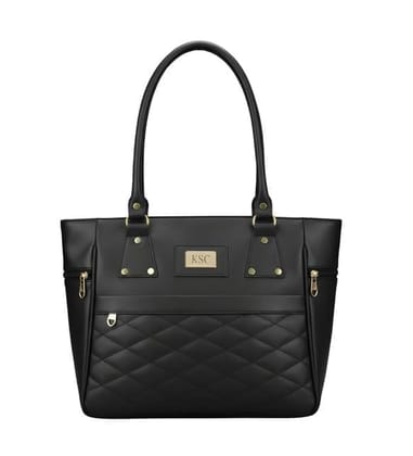DARSHANS Women's PU Leather Solid Shoulder Zipper Handbag (Black)-PID65127