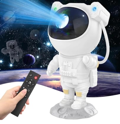 Galaxy Astronaut Star Projector Light | 360� Rotating Nebula Night Lamp with Remote Control | Kids Room, Bedroom & Home Decor Gift Toy