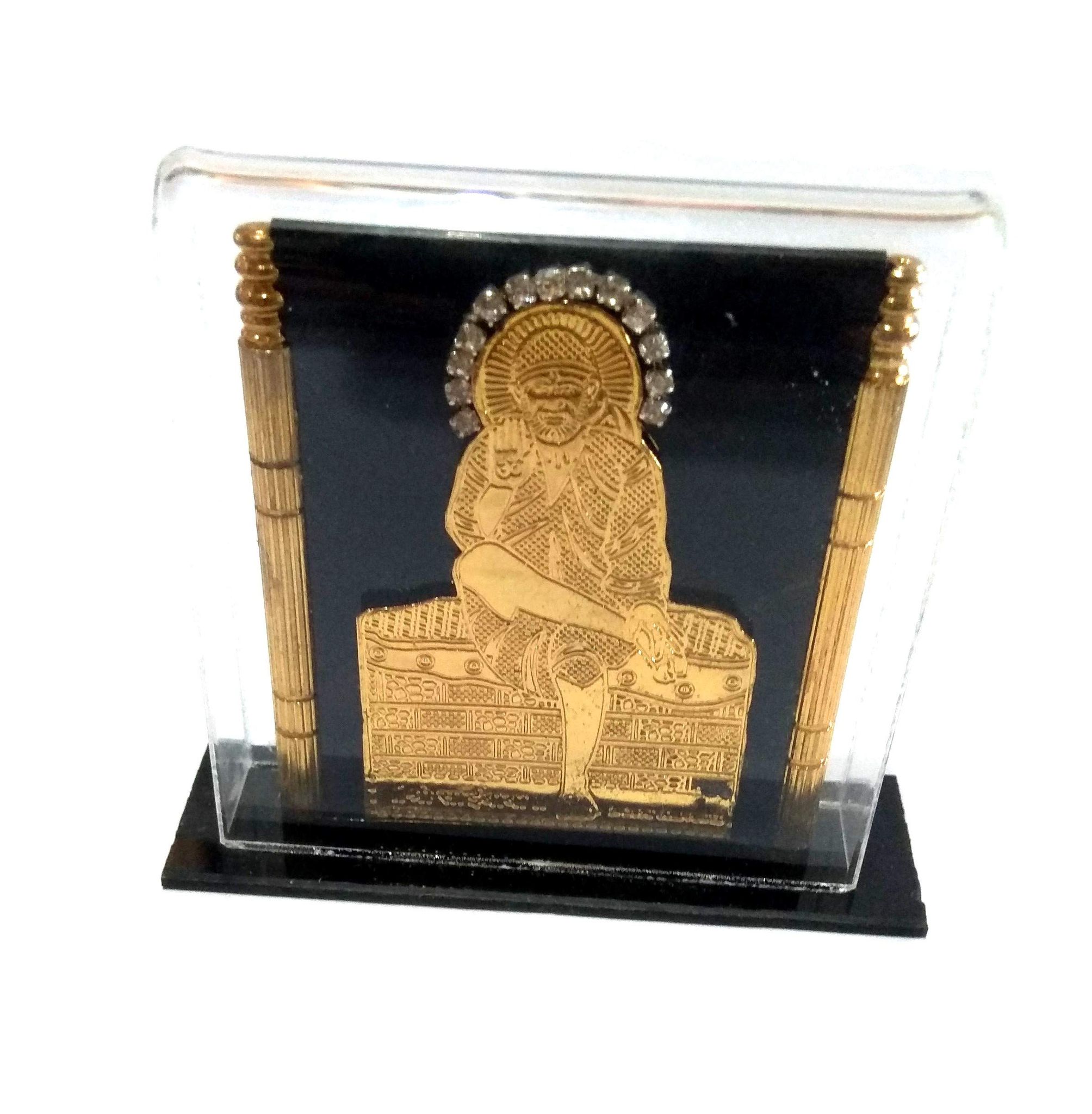 Nawani Sai Baba ji Car Dashboard Idols Figurine Showpiece,Size- 7x7x2.5 cm