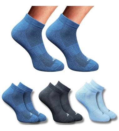 3_Pair Set Unisex Casual Cotton Printed Low Cut Socks (Multicolor)