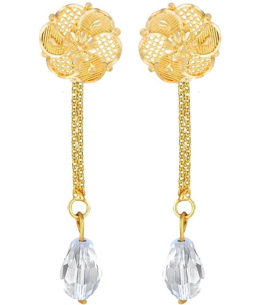 VIVASTRI Golden Drop Earrings ( Pack of 1 )