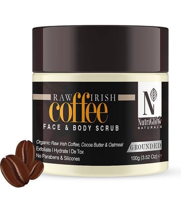 NutriGlow NATURAL'S Raw Irish Coffee Face & Body Scrub, 100g