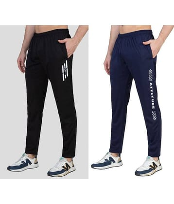 Zeffit - Multicolor Lycra Men's Trackpants ( Pack of 2 )